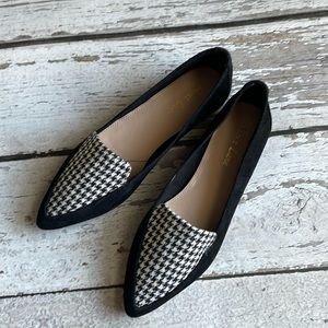 Essex Lane EL-ALEANOR Suede/Houndstooth Flats - Sz 6.5M